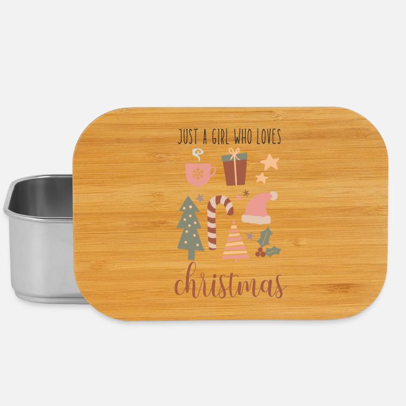 Boho Nur ein Mädchen, das Weihnachten liebt - Lunch Box - Silber