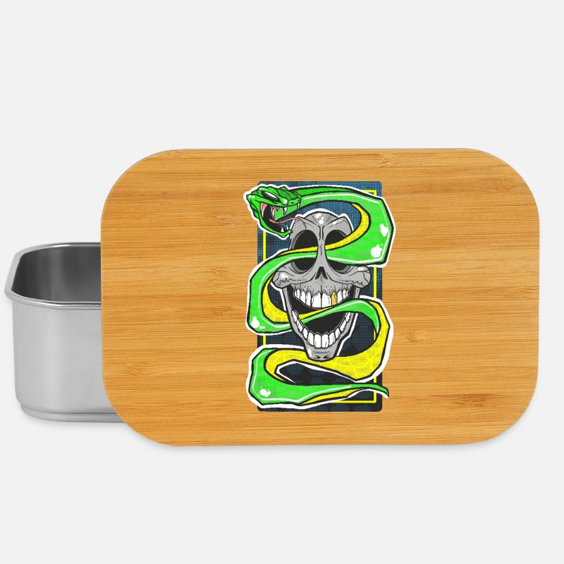 Skull & Snake Neon Edition - Lunch Box - Silber