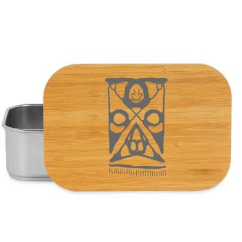Abstraktes Tribal Maori Musterdruck - Lunch Box - Silber - Vorne