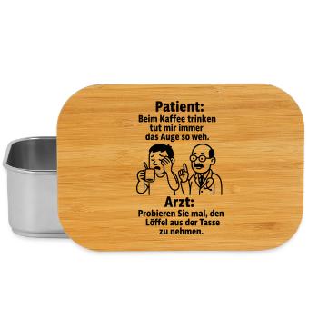 Funny saying drinking coffee - Lunch Box - silver - Front