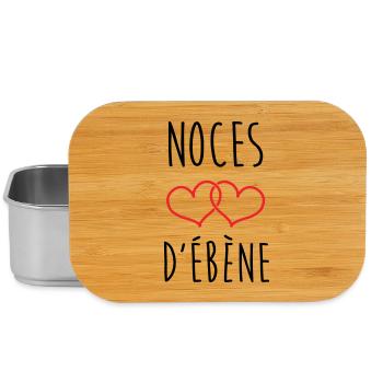 noces d'Ébène 78 ans de mariage - Boîte à goûter - argent - Devant