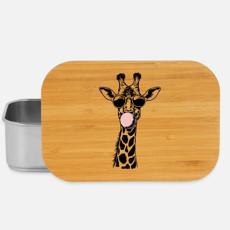 Coole Giraffe-Bubble-Vibes - Lunch Box - Silber