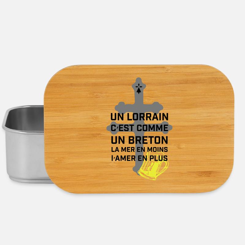 Croix lorraine et chope jaune - Boîte à goûter - argent