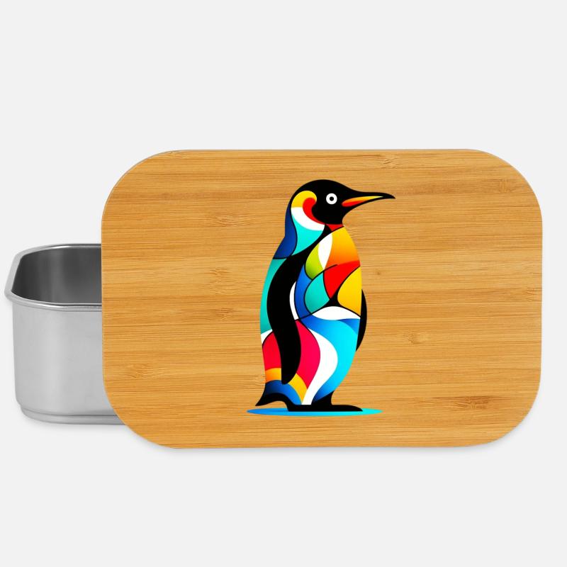 Pinguin - Lunch Box - Silber