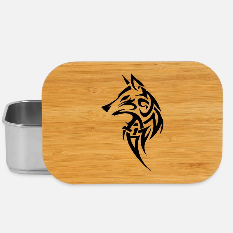 Wolf Tribal - Lunch Box - Silber