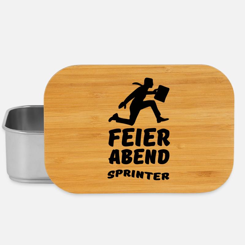 Feierabend Sprinter Geschenk Arbeit Büro - Lunch Box - Silber