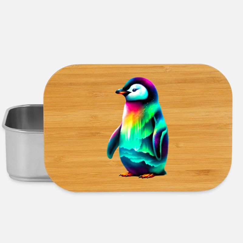 Pinguin - Lunch Box - Silber