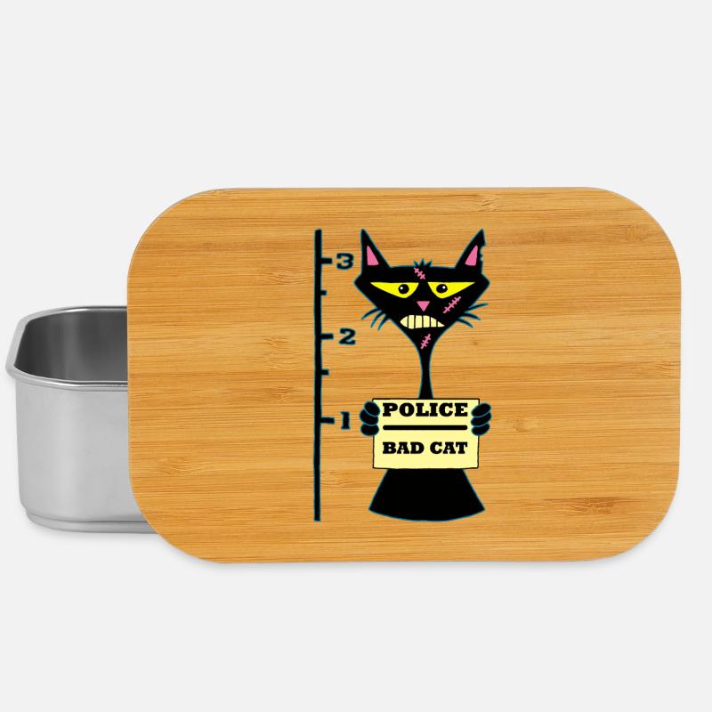 Chat racaille - Boîte à goûter - argent
