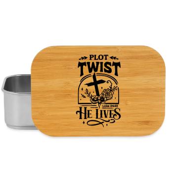 Plot Twist: Er lebt Ostern Christ - Lunch Box - Silber - Vorne