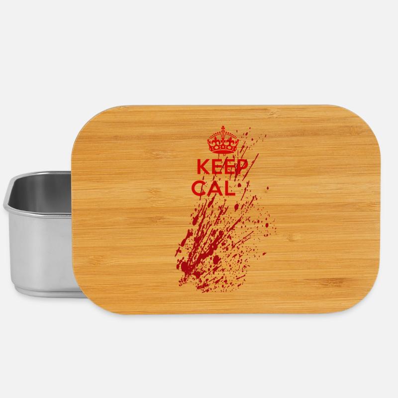 Keep Calm Splatter – Bloody Horror Saying - Lunch Box - silver