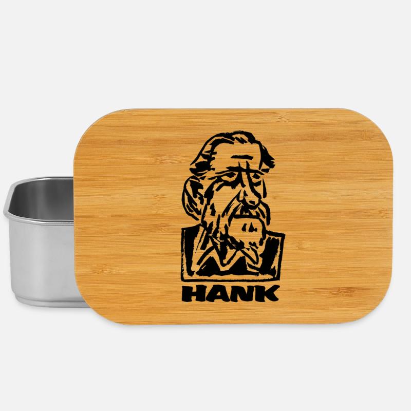 Portrait Hank Bukowski - Lunch Box - silver