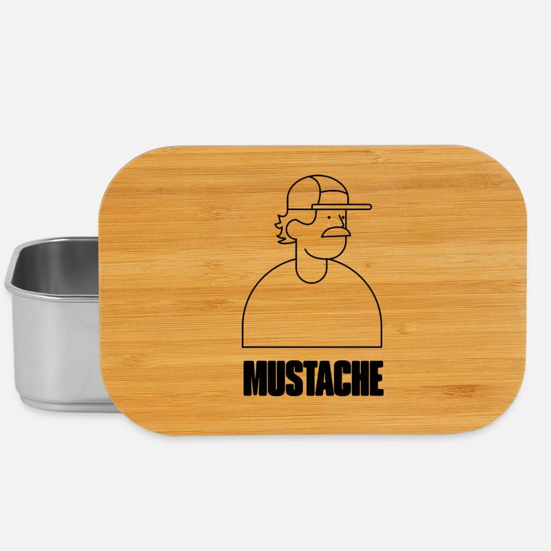 MUSTACHE_Transparent - Boîte à goûter - argent