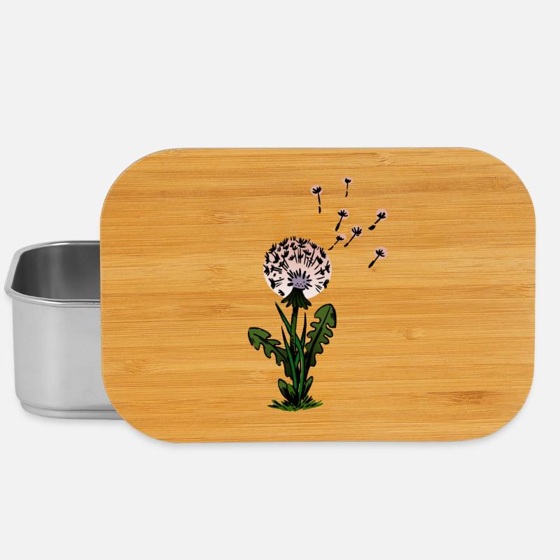 Löwenzahn Träumerische Blüten - Lunch Box - Silber