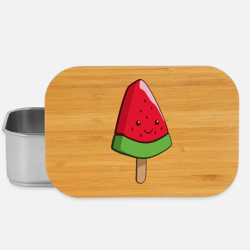 Wassermelonen Eiskunst am Stiel - Lunch Box - Silber