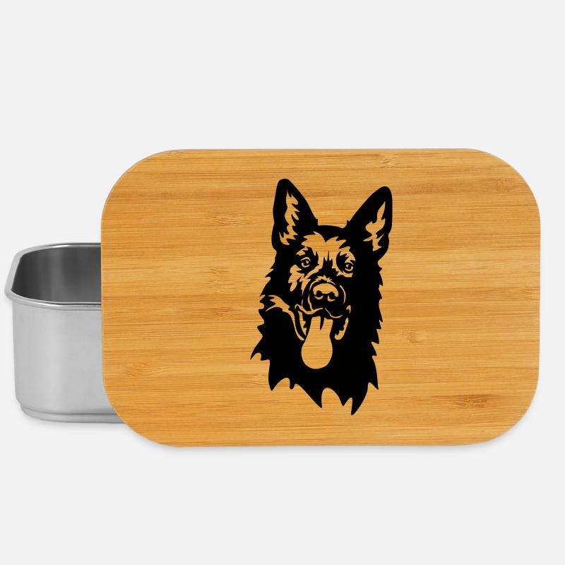 Deutscher Schäferhund Kopf - Lunch Box - Silber