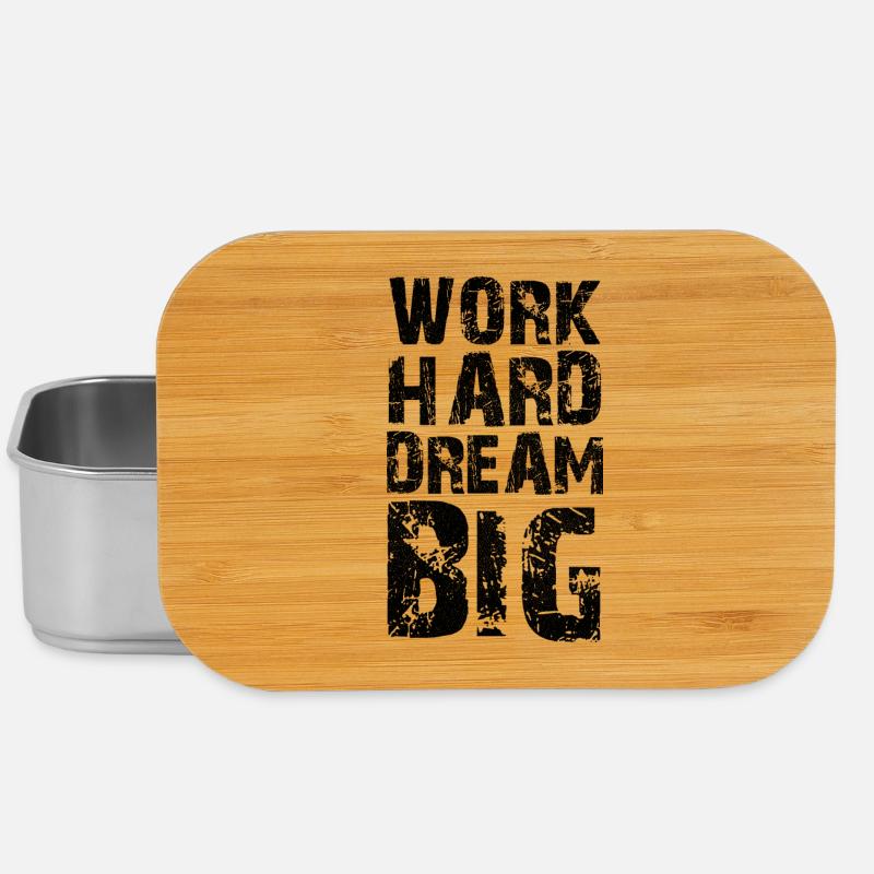 Work Hard Dream Big - Lunch Box - silver