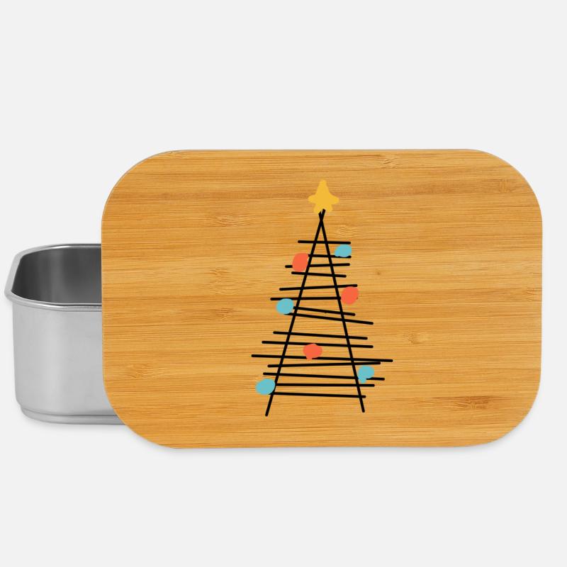 Farbenpunkt Baum Minimalismus - Lunch Box - Silber