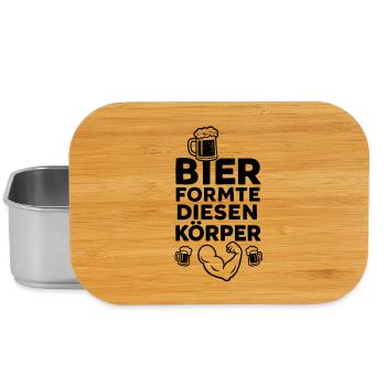 Bier formte diesen Körper - Lunch Box - Silber - Vorne