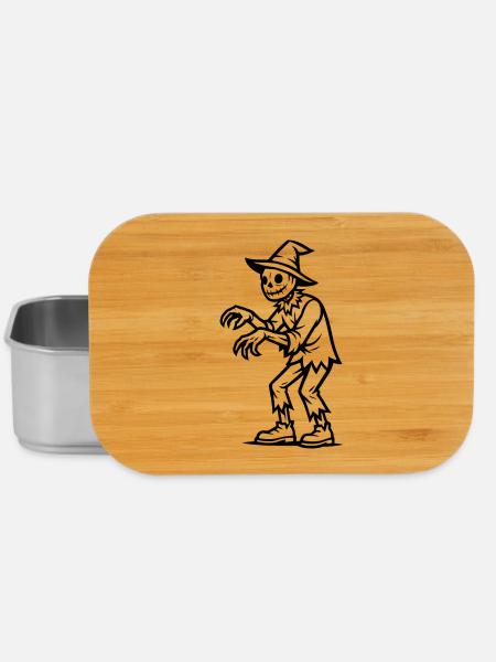 Gruselige Vogelscheuche Illustration - Lunch Box - Silber