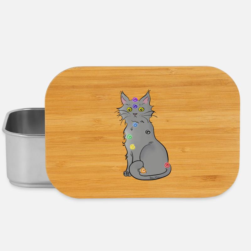 Chat-kra - Boîte à goûter - argent