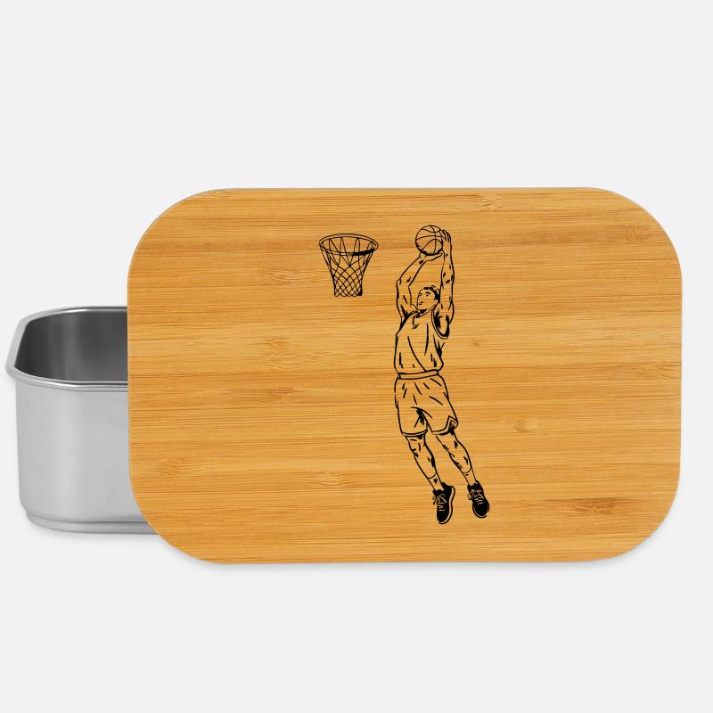 Basketball Slam Dunk - Lunch Box - silver