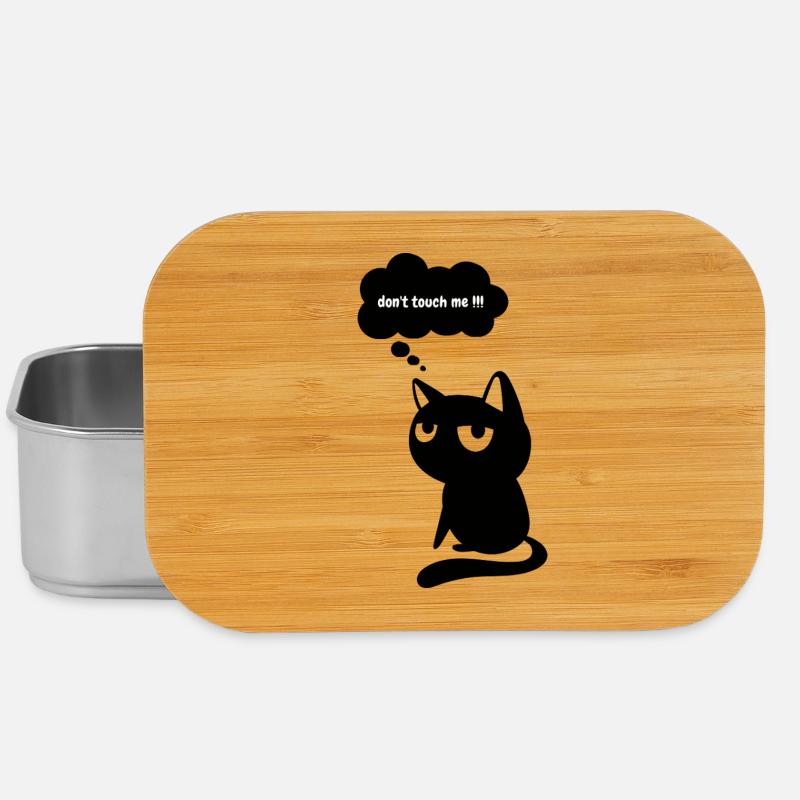 Funny Cat “Don’t Touch Me”  - Lunch Box - silver
