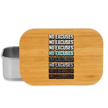 No excuses for colorful motivation - Lunch Box - silver - Front