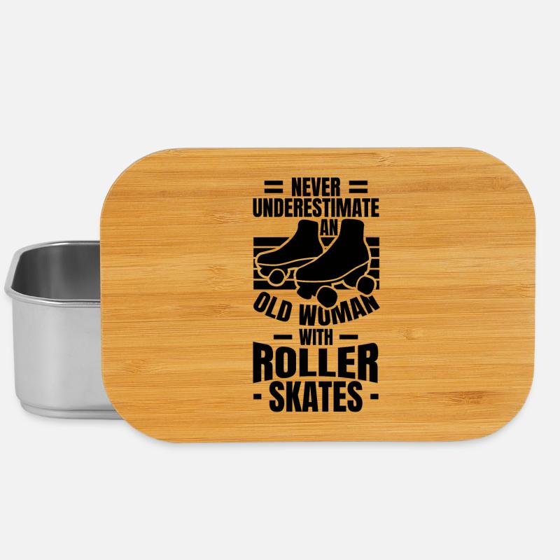 Rollschuhfahrer Oma - Lunch Box - Silber