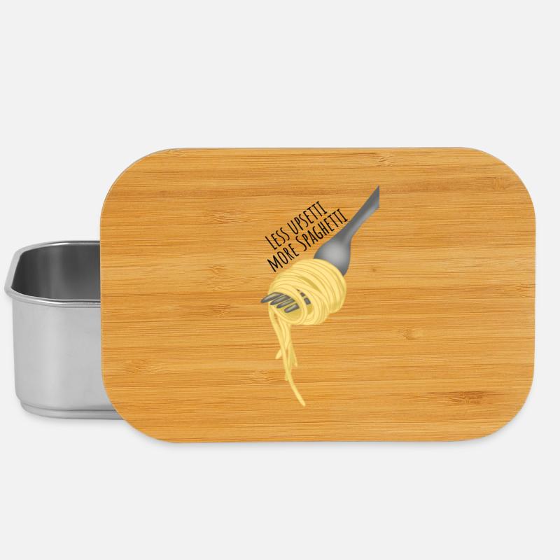 Less upsetti more Spaghetti - Lunch Box - Silber
