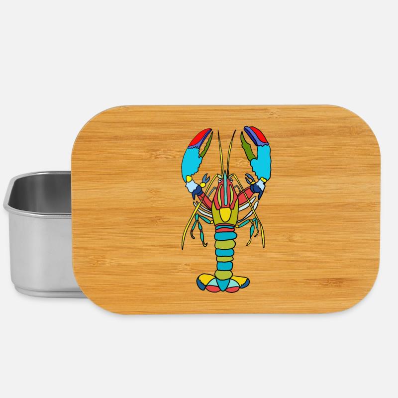 Crabe coloré style néon - Boîte à goûter - argent