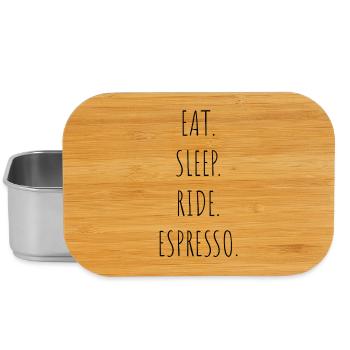 Manger-Dormir-Espresso- - Boîte à goûter - argent - Devant