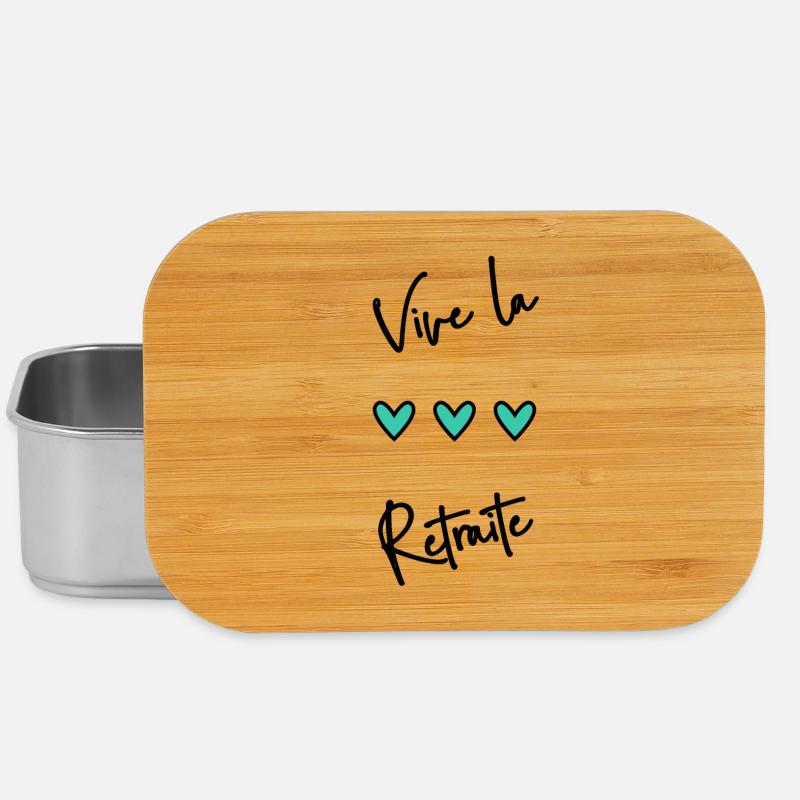 RETRAITE. BONNE RETRAITE. JOYEUSE RETRAITE. COEUR - Boîte à goûter - argent