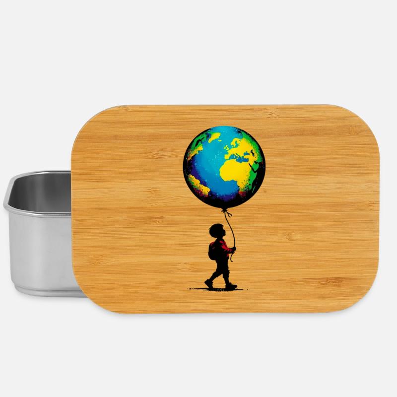 Planet Erde - Lunch Box - Silber