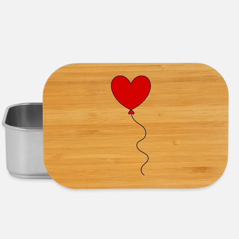 Valentinstag Rotes Herz, Valentinstag - Lunch Box - Silber