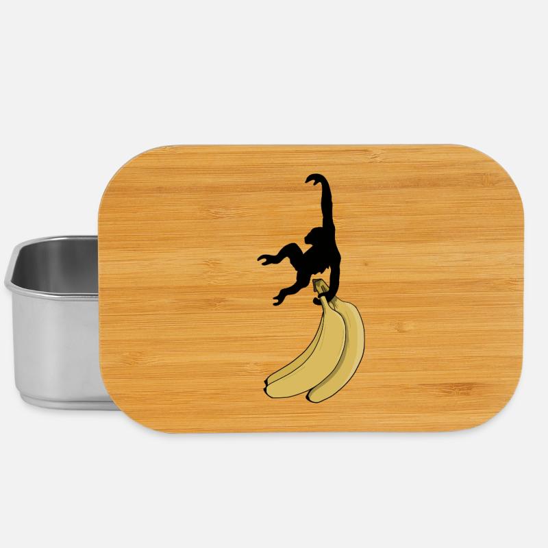 Affe will Banane - Lunch Box - Silber