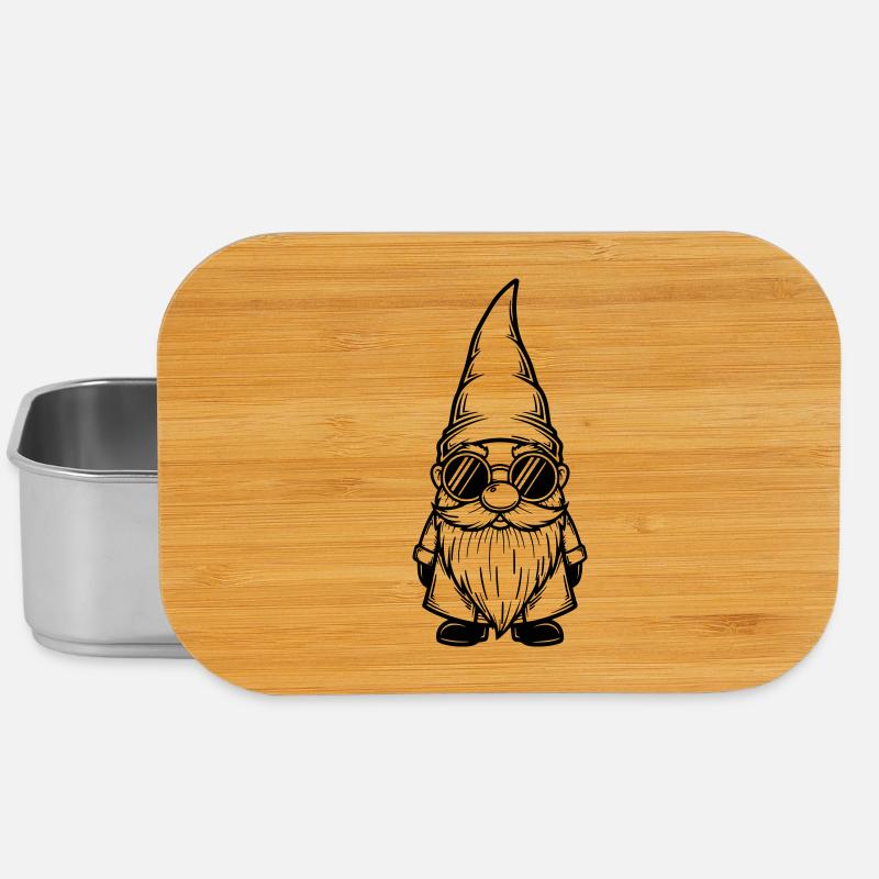 Cooler Wichtel mit Sonnenbrille - Lunch Box - Silber