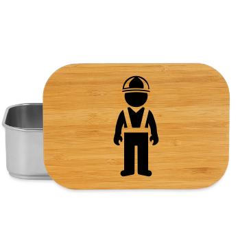Construction worker - Lunch Box - silver - Front
