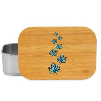 Maple Leaves Colorful Autumn - Lunch Box - silver - Front