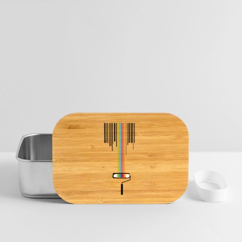 A paint roller with a bar code Lunch Box
