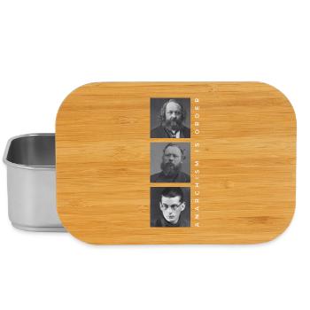Historische Porträts mit anarchistischem Slogan - Lunch Box - Silber - Vorne
