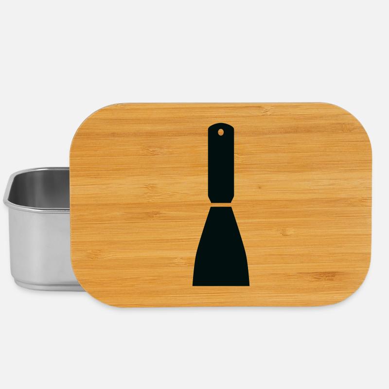 Minimalistischer Spachtel – Handwerkskunst - Lunch Box - Silber