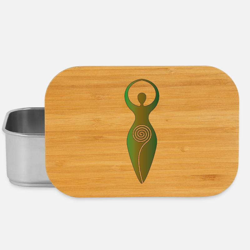 Déesse Spirale Wiccane - Énergie Féminine - Boîte à goûter - argent