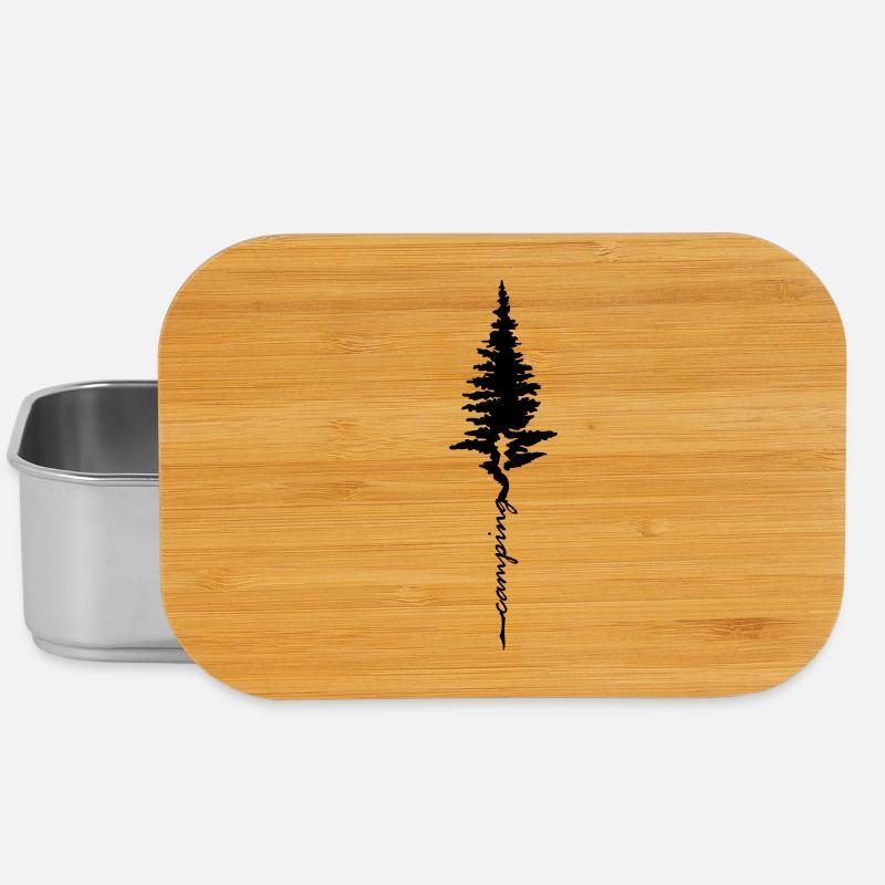 Baum Camping Wandern - Lunch Box - Silber