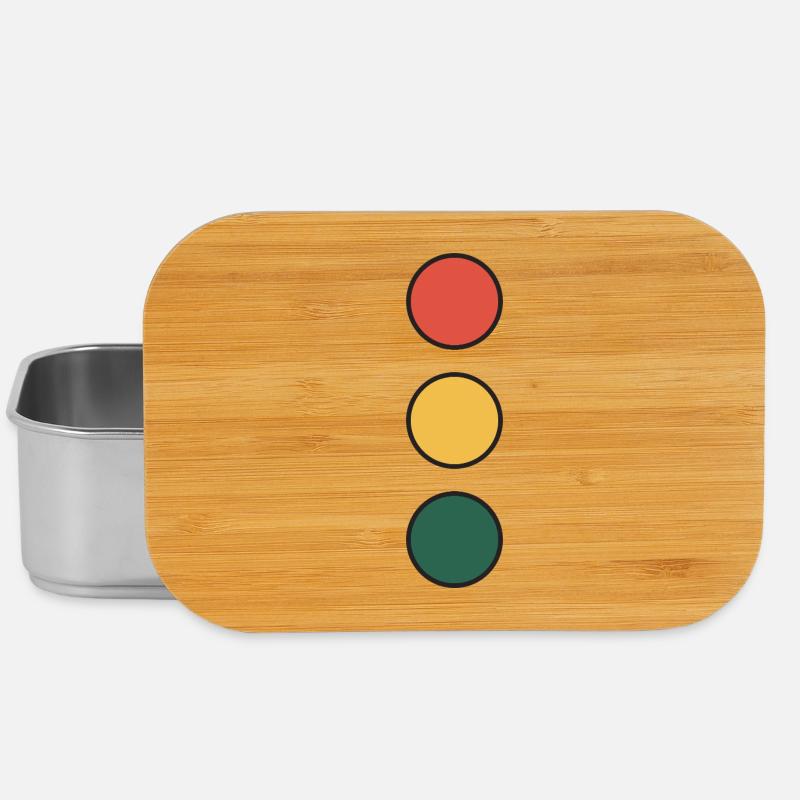 Color Wheel Stack: Red Yellow Green - Lunch Box - silver