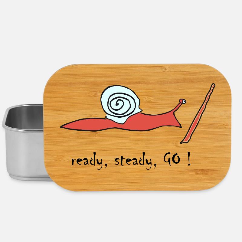 running snail -- ready, steady, GO ! - Lunch Box - Silber