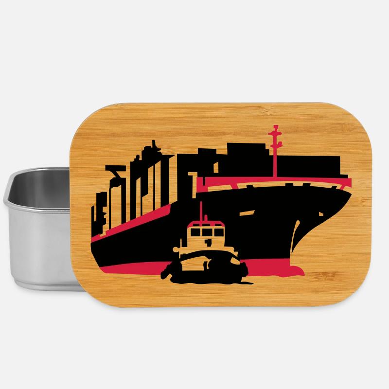 Containerschiff - Lunch Box - Silber