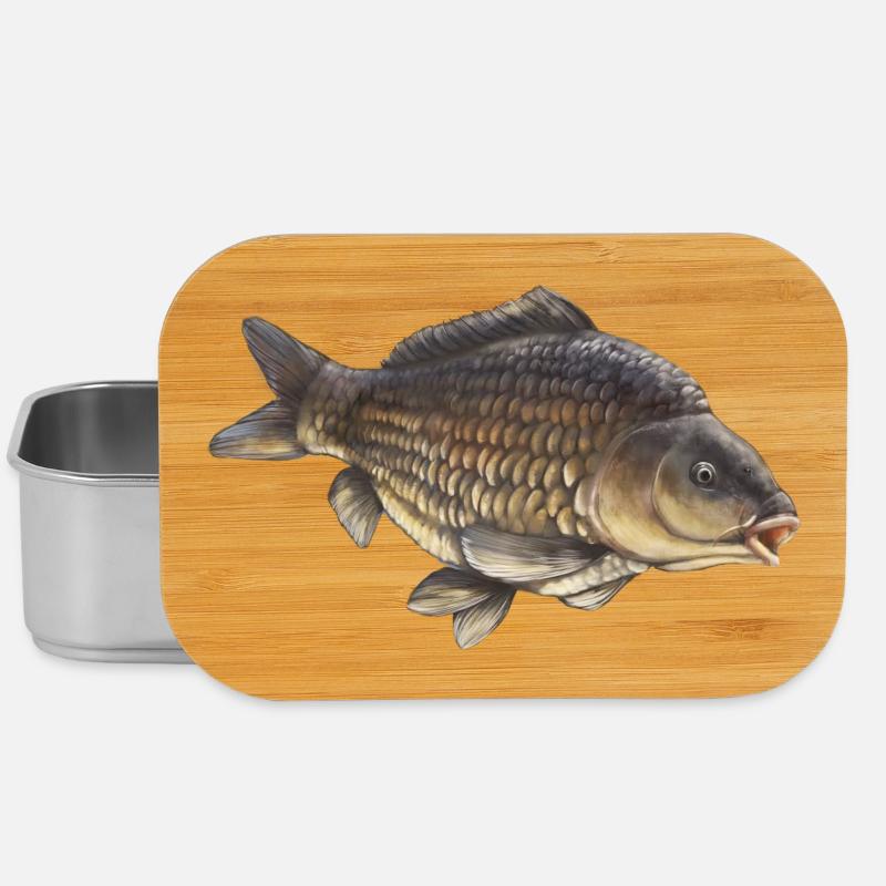 Conception courante de la pêche à la carpe Carpe réaliste - Boîte à goûter - argent
