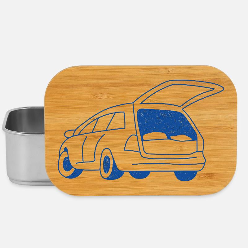 Camping in the car - Lunch Box - silver