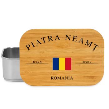 Piatra Neamț Roumanie – Souvenir de vacances - Boîte à goûter - argent - Devant