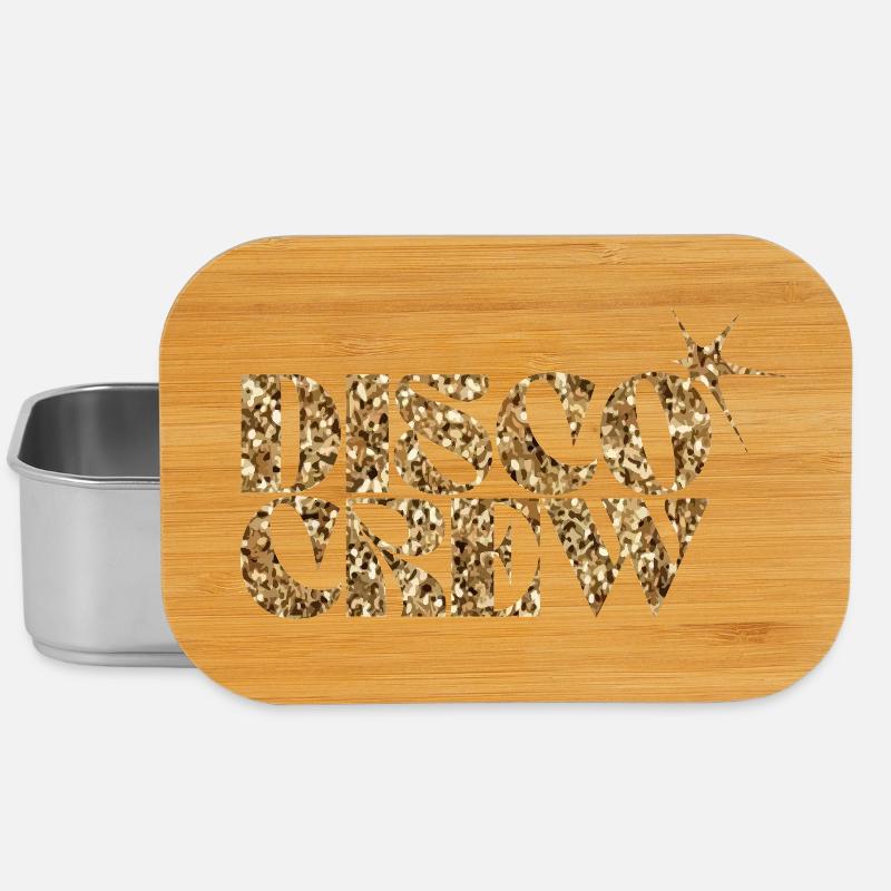 Disco Crew Glitzer Gold Logo - Lunch Box - Silber